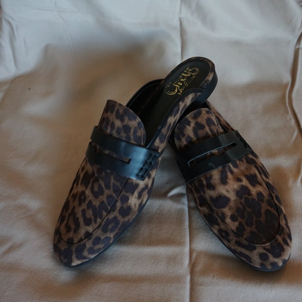 Sam Edelman Circus Cheetah Leopard Print Mules